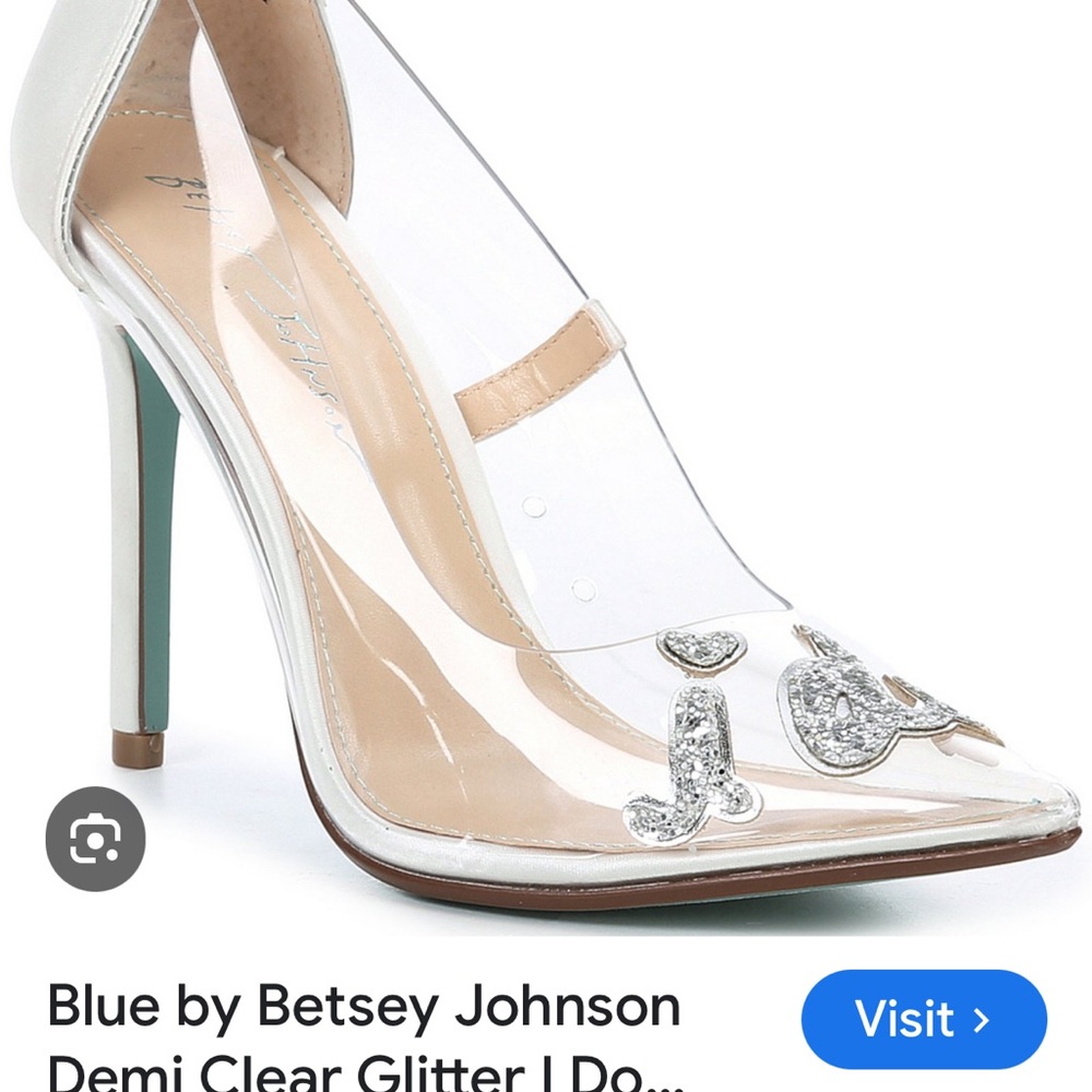 Betsy Johnson I do Women's wedding Clear Heels